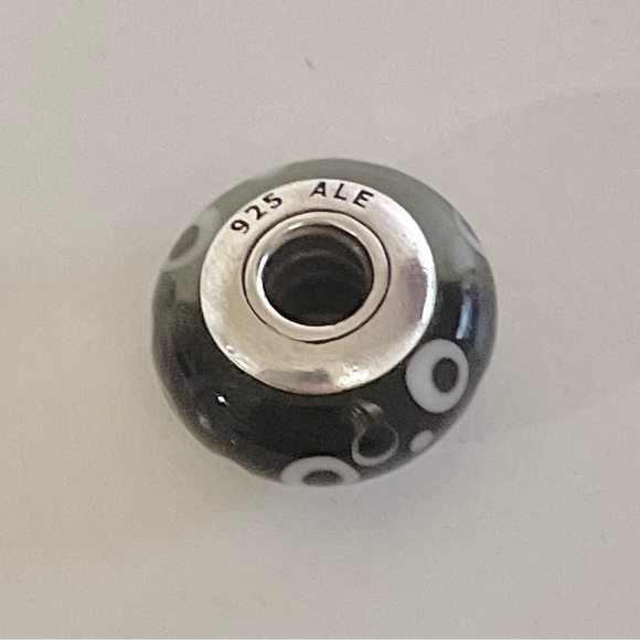 Pandora Black Bubbles Murano Charm - Picture 5 of 6